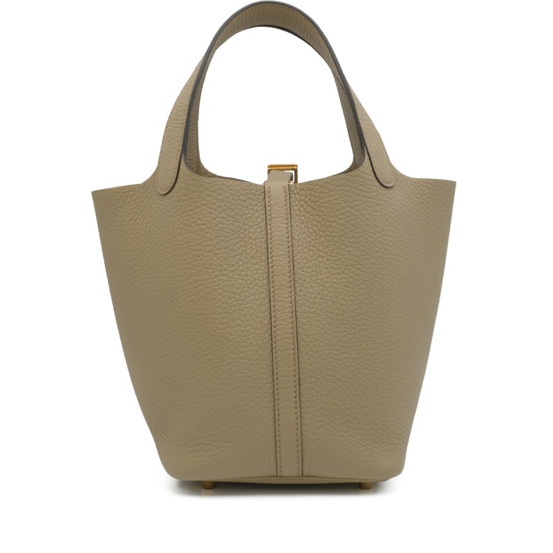 Hermès Beige Marfa Clemence Picotin Lock 18 Gold Hardware - Image 4